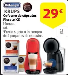 Oferta de DeLonghi - Cafetera De Capsulas Piccolo Xs por 29€ en Alcampo