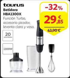 Oferta de Taurus - Batidora Hba1300x por 29,85€ en Alcampo