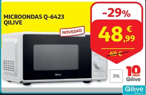 Oferta de Qilive - Microondas Q-6423 por 48,99€ en Alcampo