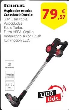 Oferta de Taurus - Aspirador Escoba Crossback Dazzle por 79,57€ en Alcampo