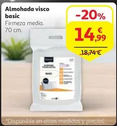 Oferta de Basic - Almohada Visco Basic por 14,99€ en Alcampo