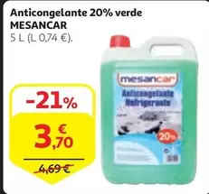 Oferta de Mesancar - Anticongelante 20% Verde por 3,7€ en Alcampo