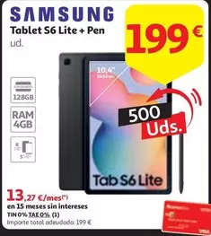 Oferta de Tablet S6 Lite + Pen por 199€ en Alcampo