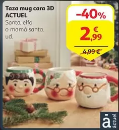 Oferta de Taza Mug Cara 3d por 2,99€ en Alcampo