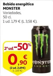 Oferta de Monster - Bebida Energetica por 1,79€ en Alcampo