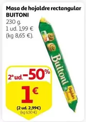 Oferta de Buitoni - Masa De Hojaldre Rectangular por 1€ en Alcampo