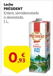 Oferta de Président - Leche por 0,93€ en Alcampo