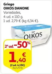 Oferta de Danone - Oikos Griego por 2,79€ en Alcampo