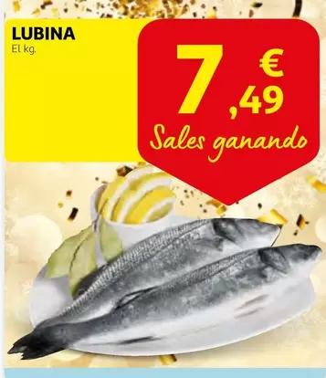 Oferta de Lubina por 7,49€ en Alcampo