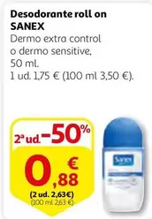 Oferta de Sanex - Desodorante Roll On por 1,75€ en Alcampo