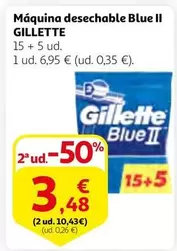 Oferta de Gillette - Maquina Desechable Blue Ii por 6,95€ en Alcampo