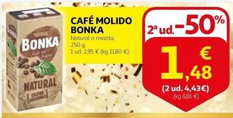 Oferta de Bonka - Café Molido por 2,25€ en Alcampo