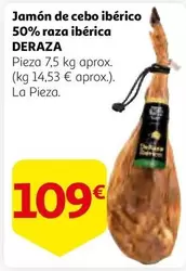 Oferta de Deraza - Jamón De Cebo Ibérico 50% Raza Ibérica por 109€ en Alcampo