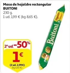 Oferta de Buitoni - Masa De Hojaldre Rectangular por 1€ en Alcampo