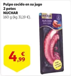 Oferta de Pulpo -  Cocido En Su Jugo 2 Patas por 4,99€ en Alcampo