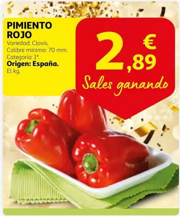 Oferta de Origen - Pimiento Rojo por 2,89€ en Alcampo