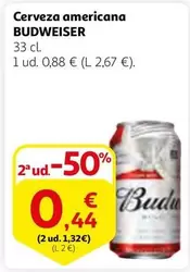 Oferta de Budweiser - Cerveza Americana por 0,88€ en Alcampo