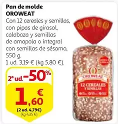 Oferta de Oroweat - Pan De Molde por 3,19€ en Alcampo