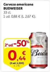 Oferta de Budweiser - Cerveza Americana por 0,88€ en Alcampo