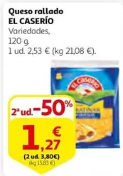 Oferta de El Caserío - Queso Rallado por 2,53€ en Alcampo