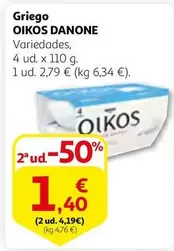 Oferta de Danone - Oikos Griego por 1,4€ en Alcampo