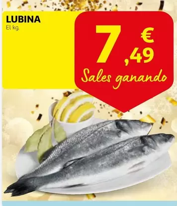 Oferta de Lubina por 7,49€ en Alcampo