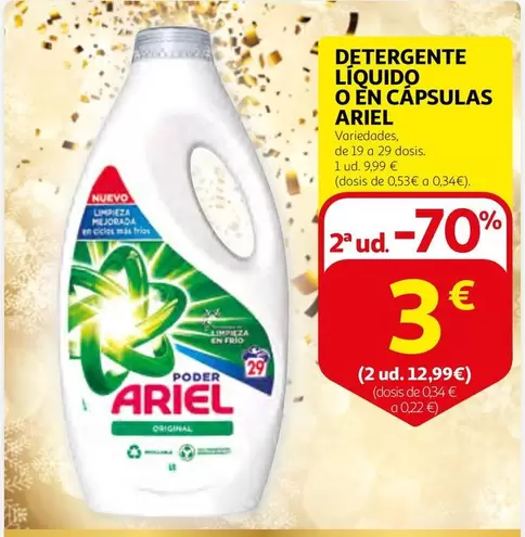 Oferta de Ariel - Detergente Liquido O En Cápsulas por 3,99€ en Alcampo