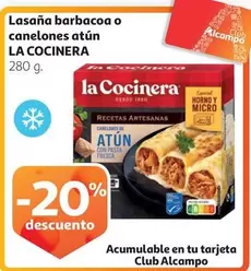 Oferta de La Cocinera - Lasana Barbacoa O Canelones Atun en Alcampo