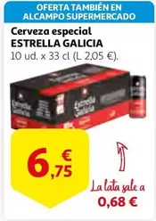 Oferta de Estrella Galicia - Cerveza Especial por 6,75€ en Alcampo