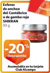 Oferta de Shikran - Esferas De Anchoa Del Cantabrico O De Gamba Roja en Alcampo