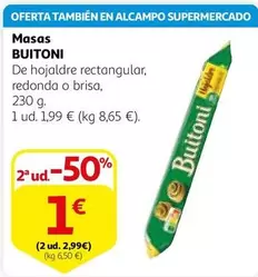 Oferta de Alcampo - Masas por 1€ en Alcampo