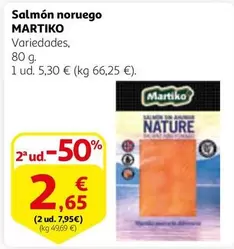 Oferta de Martiko - Salmon Noruego por 5,3€ en Alcampo