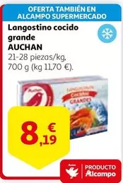 Oferta de Auchan - Langostino Cocido Grande por 8,19€ en Alcampo