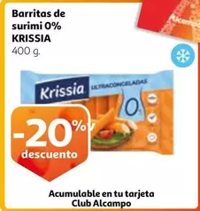 Oferta de Krissia - Barritas De Surimi 0% en Alcampo