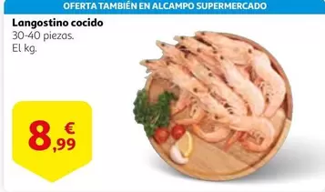 Oferta de Alcampo - Langostino Cocido por 8,99€ en Alcampo