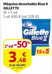 Oferta de Gillette - Maquina Desechable Blue Ii por 6,95€ en Alcampo