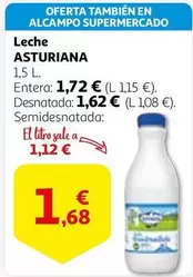 Oferta de La Asturiana - Leche por 1,68€ en Alcampo