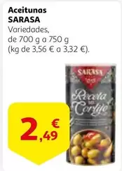 Oferta de Sarasa - Aceitunas por 2,49€ en Alcampo