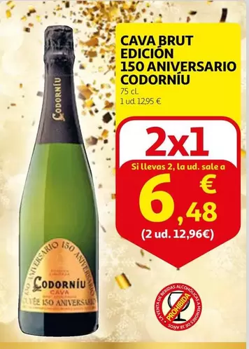 Oferta de Codorniu - Cava Brut Edicion 150 Aniversario por 12,95€ en Alcampo