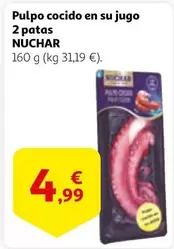 Oferta de Pulpo -  Cocido En Su Jugo 2 Patas por 4,99€ en Alcampo