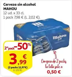 Oferta de Mahou - Cerveza Sin Alcohol por 7,98€ en Alcampo