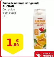 Oferta de Auchan - Zumo De Naranja Refrigerado por 1,84€ en Alcampo