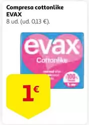 Oferta de Evax - Compresa Cottonlike por 1€ en Alcampo