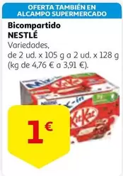 Oferta de Nestlé - Bicompartido por 1€ en Alcampo