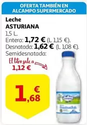 Oferta de La Asturiana - Leche por 1,68€ en Alcampo