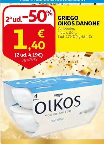 Oferta de Danone - Oikos Griego por 2,79€ en Alcampo