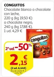 Oferta de Conguitos - Chocolate Blanco O Chocolate Con Leche por 4,29€ en Alcampo