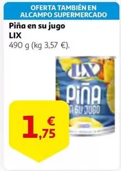 Oferta de Alcampo - Piña En Su Jugo por 1,75€ en Alcampo