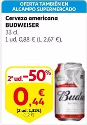 Oferta de Budweiser - Cerveza Americana por 0,88€ en Alcampo