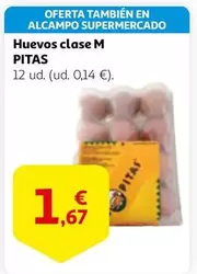 Oferta de Pitas - Huevos Clase M por 1,67€ en Alcampo